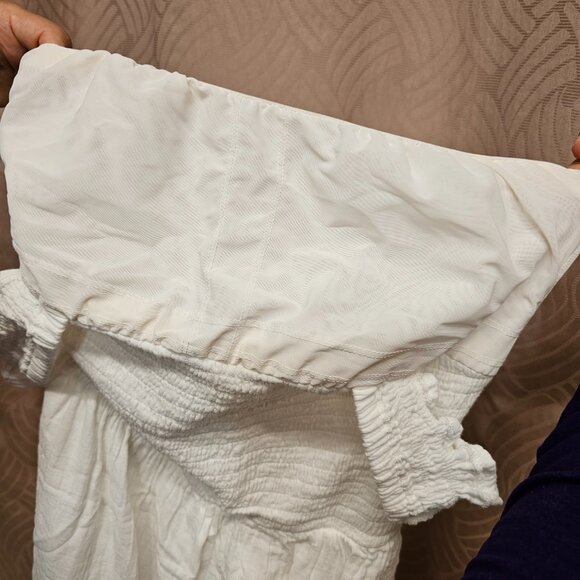 Vestido SOMA Blanco Midi , Escote cuadrado Algodon. - Picture 6 of 6